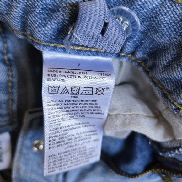 OLD NAVY BOYS Straight Leg Light wash Adjustable Flex Waist Size 7 - Picture 5 of 6